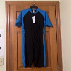 SBART zip up Blue and Black Adult unisex Swimsuit Wetsuit 2X fits smaller